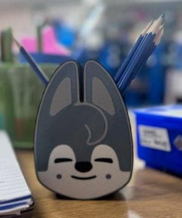 Wolf Chan SKZOO Pencil Holder | Stray Kids Bang Chan Wolf Desk