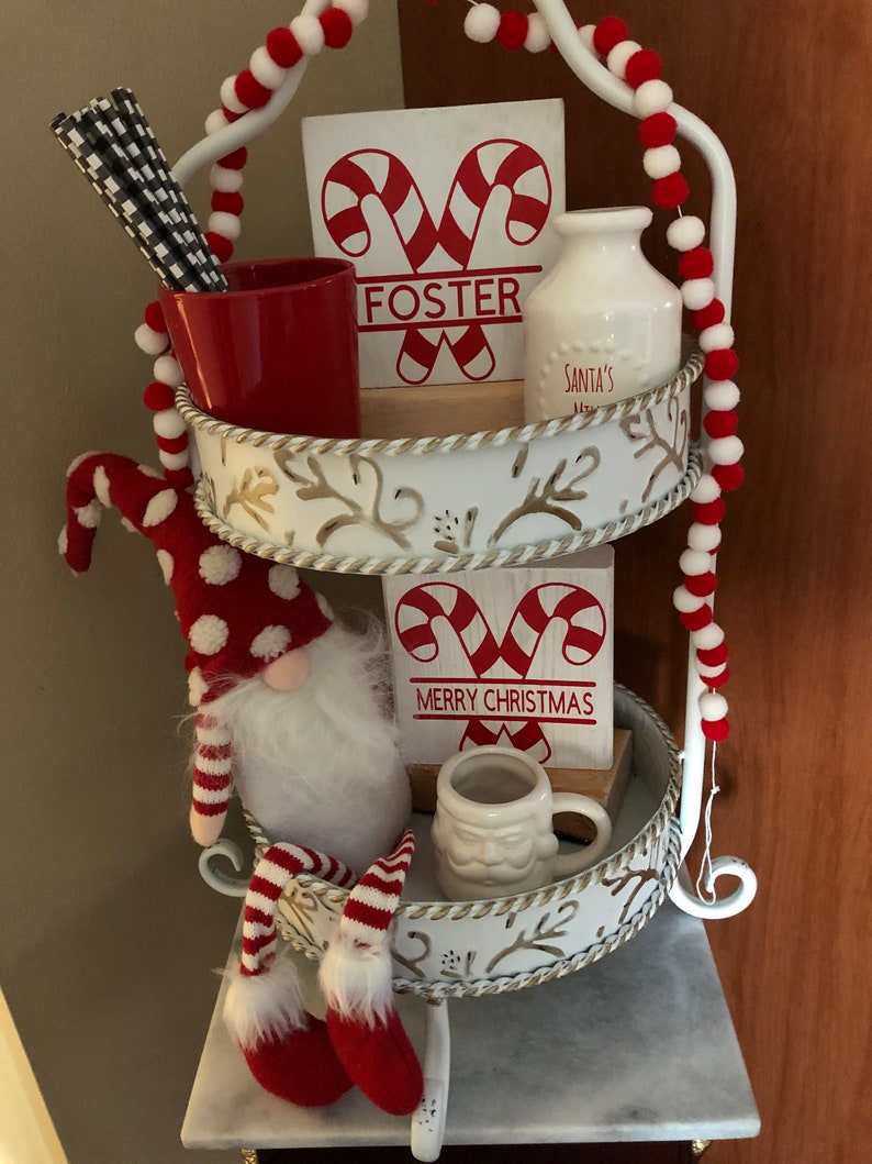 Christmas Decor/ Candy Canes/ Personalized Christmas Sign/ Etsy