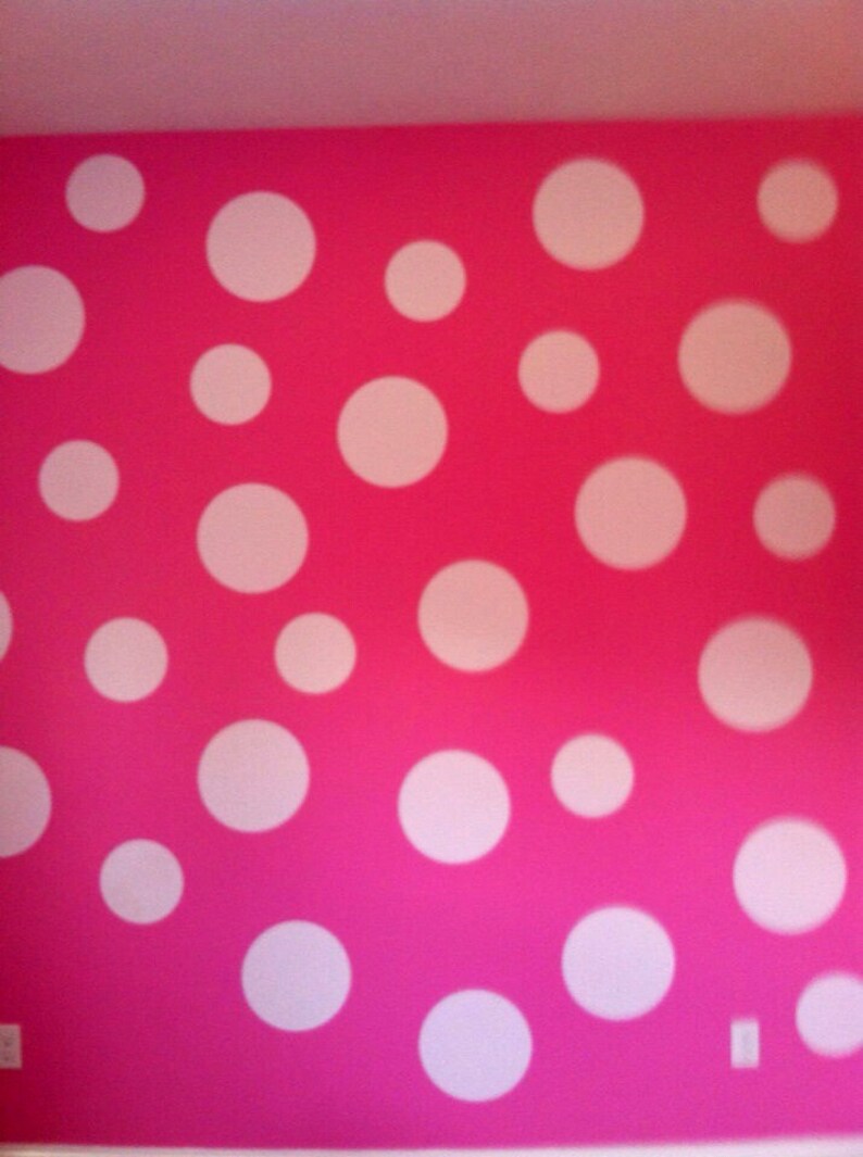 Vinyl polka dot wall decals vinyl decal white polka dots Etsy