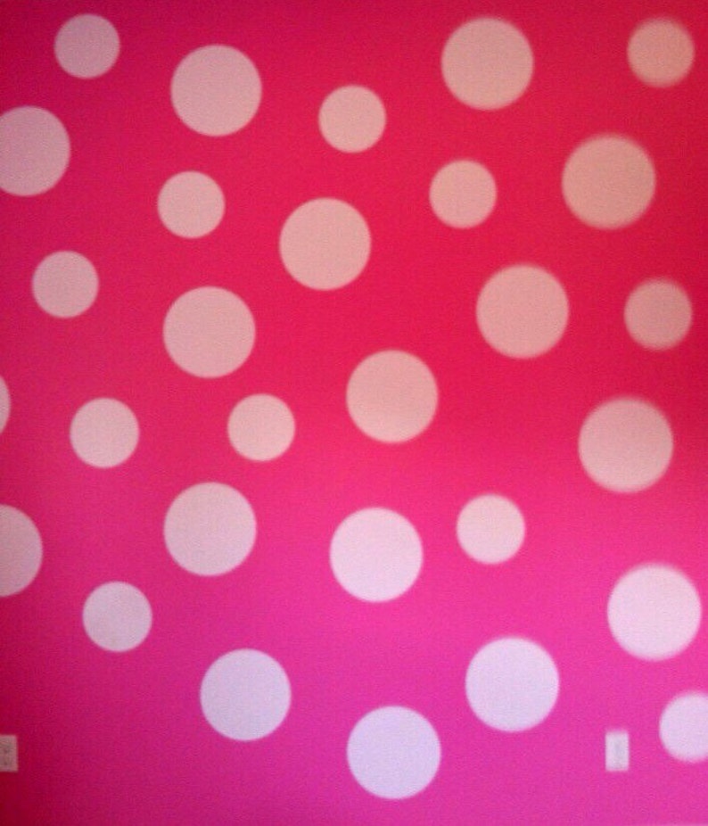 White Polka Dotsvinyl Polka Dot Wall Decals Vinyl Decal Etsy