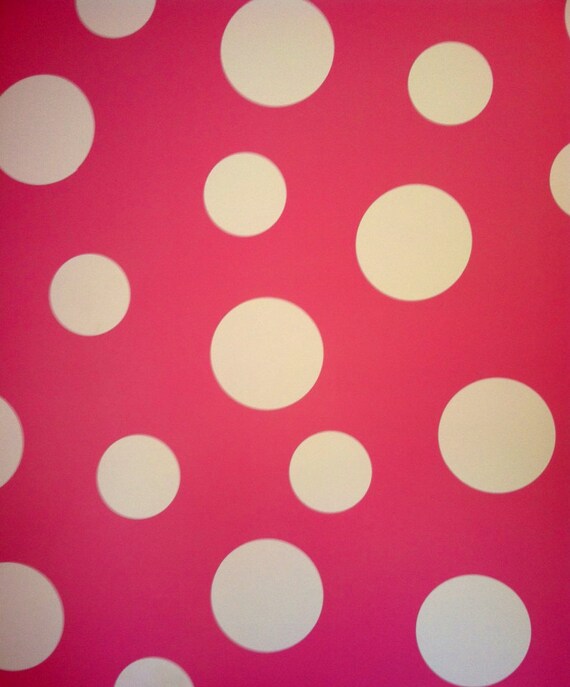 Vinyl polka dot wall decals vinyl decal white polka dots Etsy