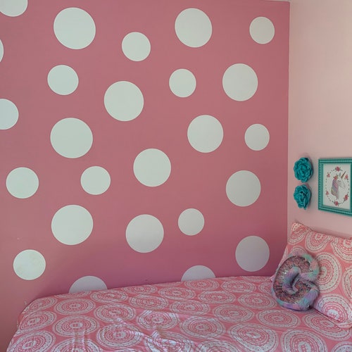 Baby Girl Nurserygold Nursery Gold Polka Dots Decalswall Etsy