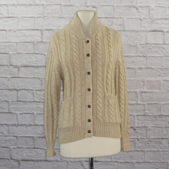 Vintage Orvis Shetland Wool Cable Knit 