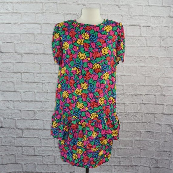 Vintage 80s John Matthews of California Floral Ruf