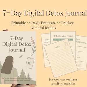 Refresh Your Mind with a 7-Day Digital Detox Journal | Printable Self-Care Challenge for Women