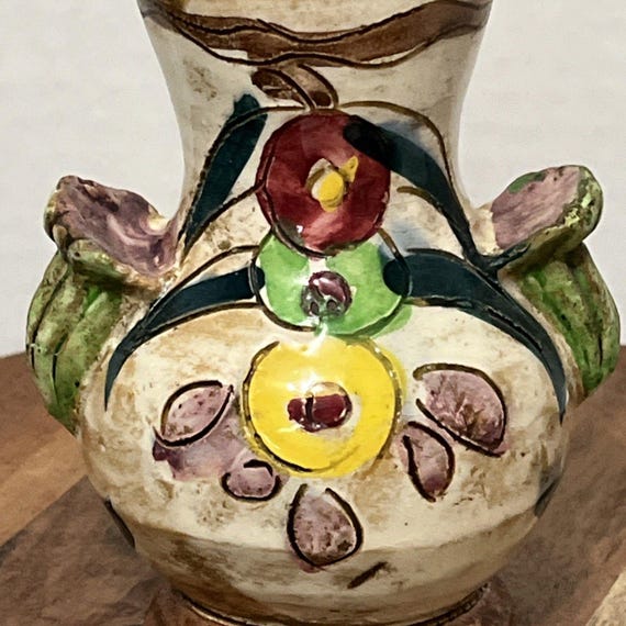 イタリア製品 花模様花瓶 イタリア製 花柄大花瓶 Made in Italy 花器