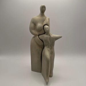Vintage Peter Wright Interlocking Statues Signed Limited Edition 90/200 10” Tall