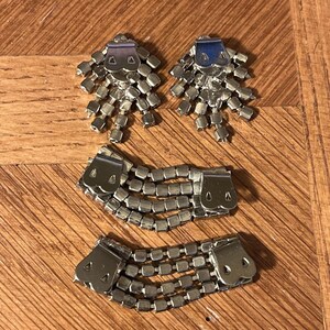 Art Deco Rhinestone Shoe Clips: Vintage 1930s Style, Silvertone - 2 Pairs image 8