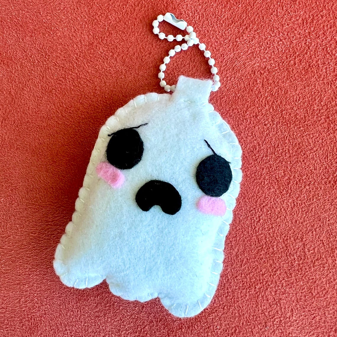 Spooky Little Boos Felt Plush Keychain, Kawaii Ghost Plush Bag Charm ...