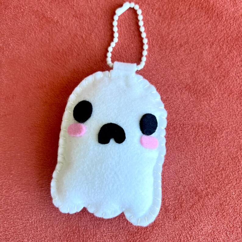 Spooky Little Boos Felt Plush Keychain, Kawaii Ghost Plush Bag Charm ...