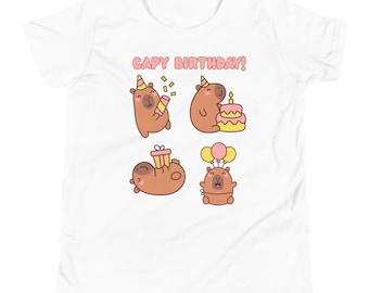 Capybara Geburtstags-T-Shirt: Lustiges Grafik T-Shirt für Kinder & Erwachsene