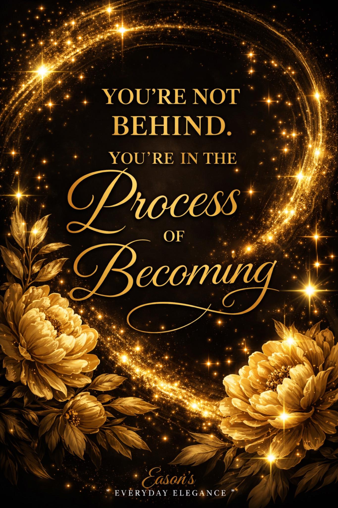 Inspirational Wall Art | Black Gold Floral Quote Print (digital ...