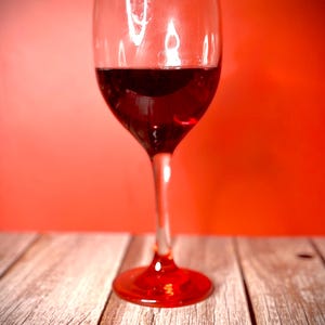 Faux Glass of Wine – Holiday Décor – Fake Red Wine Display – Festive Kitchen Décor