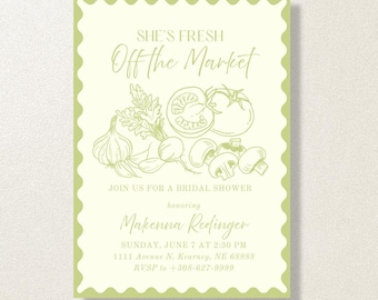 Modèle d'invitation numérique pour une douche nuptiale de style nordique | Faire-part nuptiale personnalisable