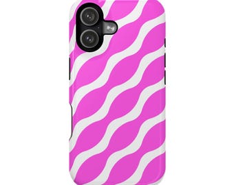 Pink Vibrant Magnetic Phone Case: Impact-Resistant, Glossy or Matte Finish