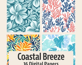 Coastal Breeze Digital Paper Set