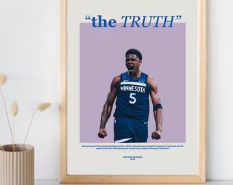 Póster de Anthony Edwards - Minnesota Timberwolves 2025