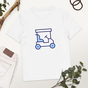 Golf Cart T-Shirt for Men – Funny Gift for Dad, Father’s Day, Birthday or Christmas – Minimalist Golf Tee for Him