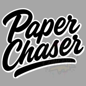 Paper Chaser Typography PNG – czcionka Bold Hustle do naklejek, odzieży i kalkomanii