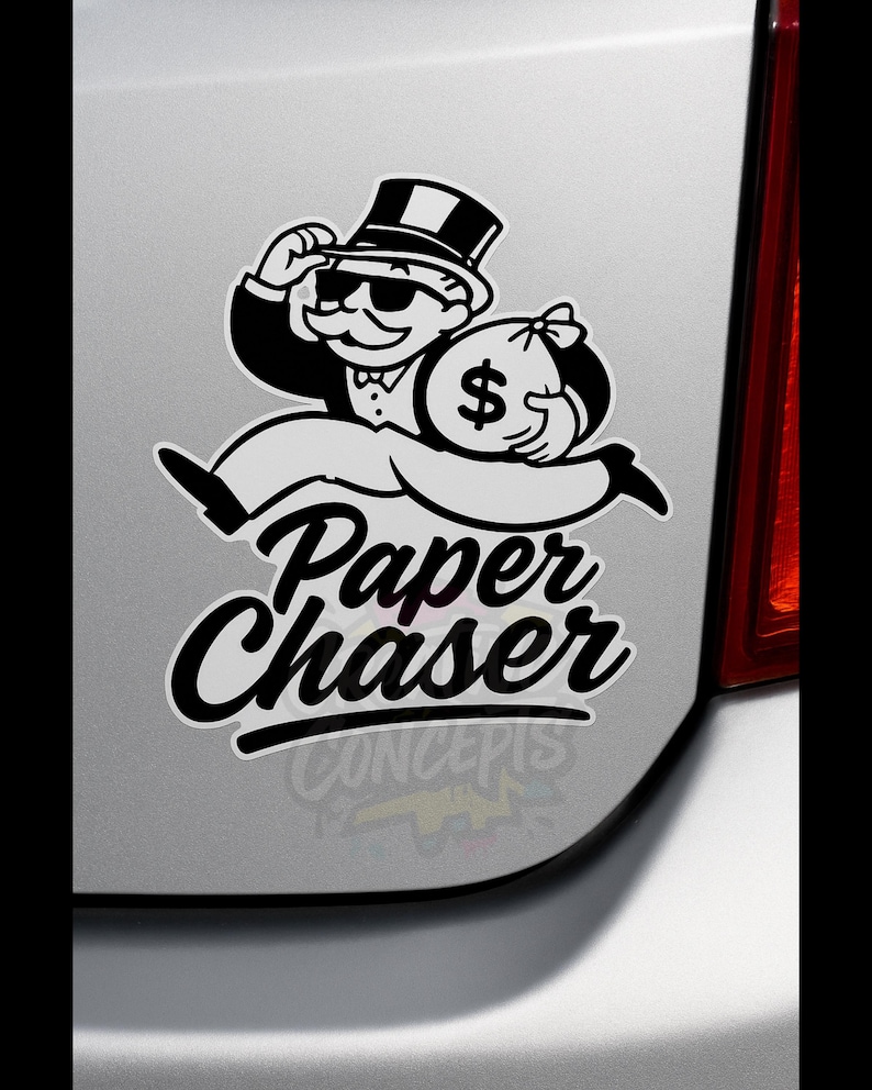 Paper Chaser SVG – Bold Hustle Money Bag Graphic for Stickers, Shirts ...
