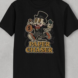 Paper Chaser Retro Cartoon Money Graphic | Digital Download PNG for T ...