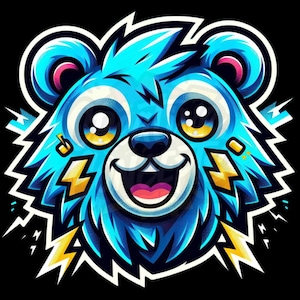 Cartoon Bear PNG: Happy Transparent Clipart (Instant Download)