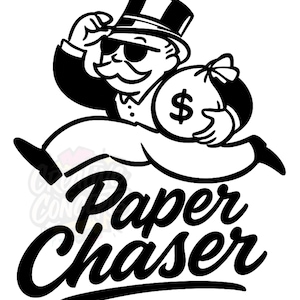 Paper Chaser PNG - Geldbeutel Grafik für Aufkleber, Shirts und Abziehbilder