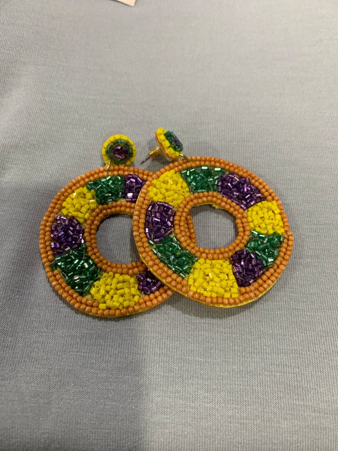 King Cake Earrings Etsy