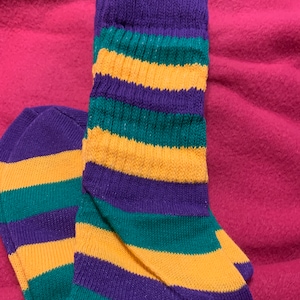 Mardi Gras Slouch Socks