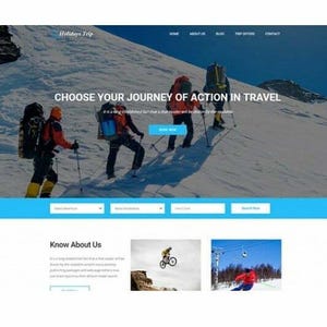 Modèle HTML de voyage d'aventure
