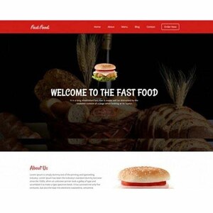Plantilla HTML para comida rápida