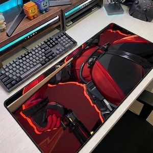 Deadpool Funny Gaming Desk Mat | Marvel Rivals Mouse Pad XL, Large Desk Pad for PC Setup, Gamer Gift with Humor