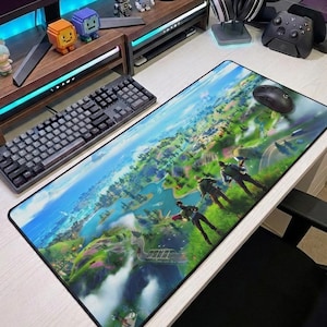 Battle Royale Map Gaming Mouse Pad, XL Landscape Desk Mat