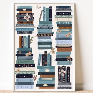 Book Lover Wall Art Home Library Decor Book Lover Gifts Reader Poster Home Office Decor Bookshelf Art Reading Book Lover Print Library Art
