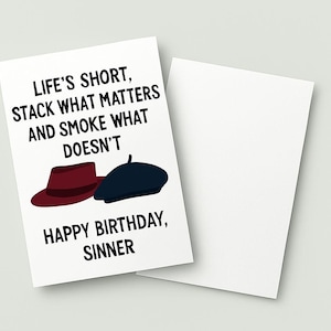 Carte d'anniversaire inspirée du film de pécheurs