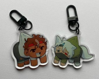 etho & bdubs hermitcraft keychain