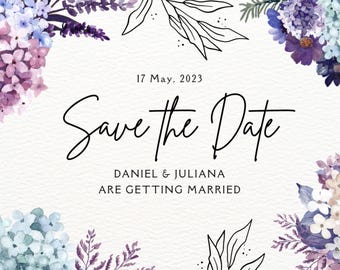 Invitación de boda con reserva de fecha