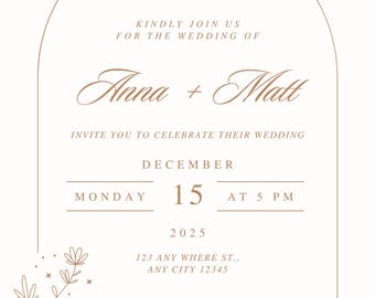 Invitación de boda elegante