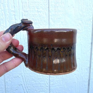 Hand Turned Unique Pottery Mug | MCM Ceramic Glazed Coffee Cup
