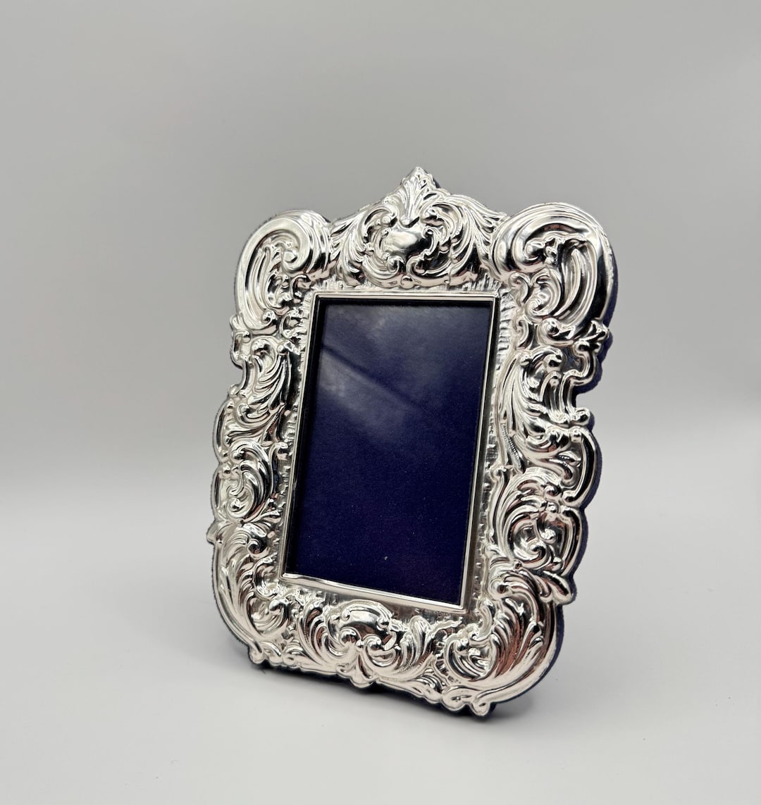 Vintage Italian Sterling Silver Ornate Picture Frame – Baroque