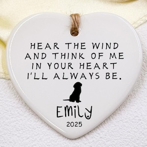 Personalized Dog Loss Memorial Ornament, Sympathy Gift for Loss of Dog, Custom Dog Bereavement Gift, Forever Loved Dog Christmas Ornament