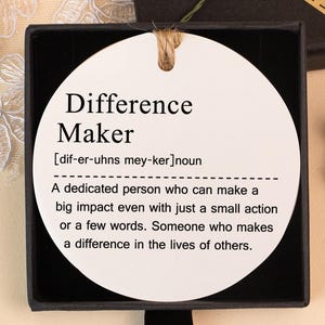 Difference Maker Plaque, Custom Retirement Gift, Employee Gift, Teacher Gift, Coworker Gift, Appreciation Gift, Coworker Gift,Thank You Gift