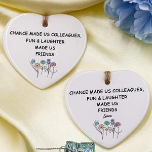 Chance Made Us Workmates/Colleagues Gift, Thank You Gift, Heart Plaque/Sign, Colleague Gift, Work Bestie Gift, Appreciation Gift