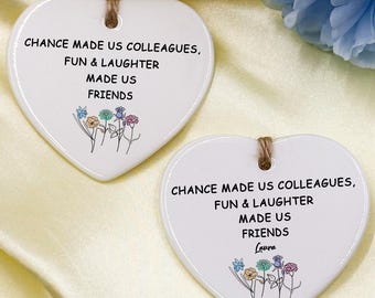 Regalo para compañeros de trabajo/colegas, regalo de agradecimiento, placa/letrero de corazón, regalo para colegas, regalo para mejores amigos del trabajo, regalo de agradecimiento