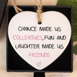Personalized Gift for Colleague, Chance Made Us Colleagues, Coworker Gift, Bestie Keepsake, Leaving Gift, Friendship Gift, Retirement Gift