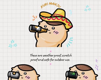 Pegatinas Kuri Manju Peeker / Caja fuerte al aire libre