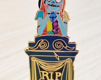 Nightmare Before Christmas Sally Tombstone Enamel Pin - 2"