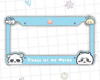Please Let Me Merge License Plate Frame