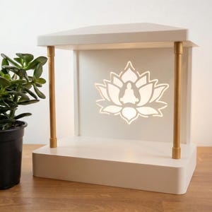 Mini Mandir für Zuhause oder den Schreibtisch - Minimalistischer 3D Gedruckter Pooja Tempel