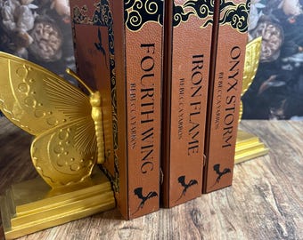 Handcrafted Dragon Scale Rebound Book Set | Fourth Wing, Iron Flame, Onyx Storm